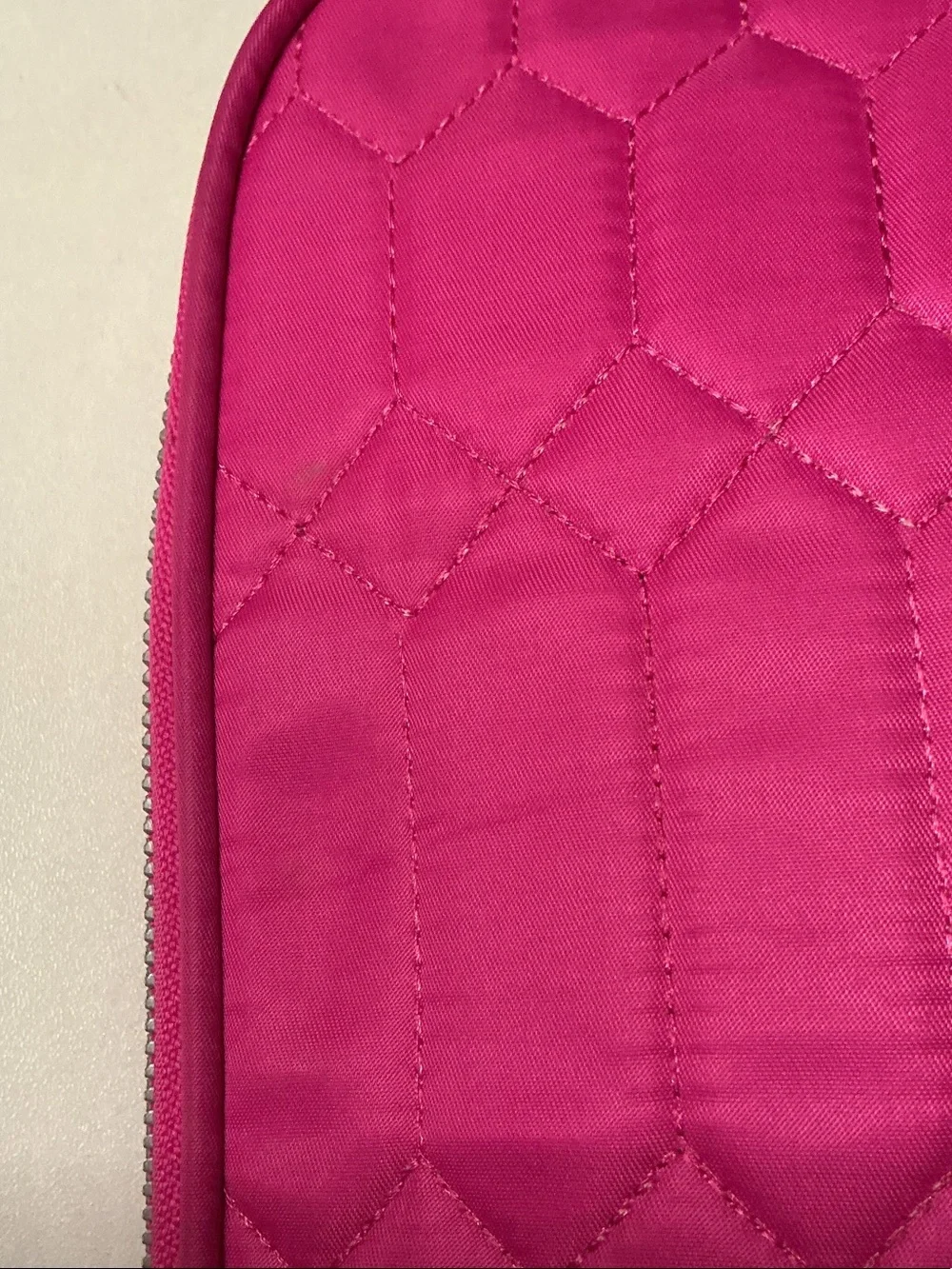 Aimee Kestenberg Hot Pink Quilted Cosmetic Bag